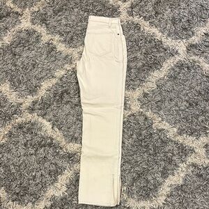 Abercrombie & Fitch White Straight Leg Denim Jeans
